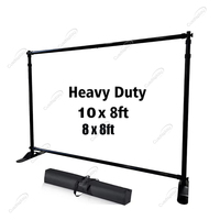Support de toile de fond rétractable en tissu polyester personnalisé pour salons professionnels, conférences et cérémonies, grand format, portable et réutilisable