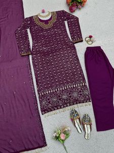 Designer Party Wear <b>Top</b>-Bottom And Dupatta - Product Image 3