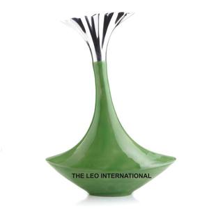 Aluminum Metal <b>Unique</b> Shape Shinny Polish Coastal Iron Flower <b>Vase</b> Luxury Handmade Home Decorative Flower <b>Vase</b> - Product Image 1