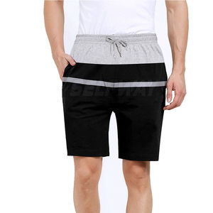 <b>Men's</b> Summer Casual <b>Running</b> <b>Shorts</b> Custom Logo 100% Cotton High Street Style Lightweight Solid Pattern Elastic Waist Canvas - Product Image 1