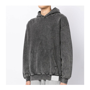 Sudadera con capucha lavada con ácido de algodón 100% de alta calidad High Street Series Washing Old sweater Stone washed vintage HOODIE - Product Image 6
