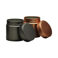 Fabricant personnalisé grand stock 30g cylindre en métal boîte de conserve de thé emballage avec bouchon à vis Matcha poudre peut thé conteneur