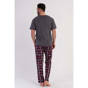 CEPLI ERKEK P.SUPREM XXL V YAKA KISA KOL PIJAMA TAKIM - K.GRI - K.GRI - Product Image 4