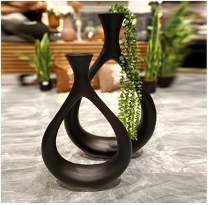 Hot Sell Black Powder Coated <b>Flower</b> <b>Vase</b> <b>for</b> Table Decoration Hotels Bedroom Decorative Table top <b>Flower</b> Pots and <b>Vase</b> <b>for</b> <b>Sale</b> - Product Image 2
