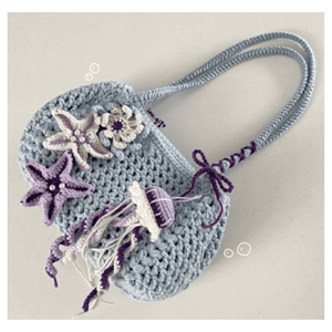 <b>Crochet</b> Bag Cotton yarn <b>top</b> handle purse for office outings weekend dates and daily essentials Vietnam origin - Product Image 3
