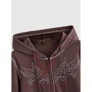 เสื้อฮู้ดผ้าคอตตอนของผู้ชายแบบกำหนดเองสไตล์สตรีทแวร์ผ้าเฟรนช์เทอร์รี่หนาสำหรับฤดูหนาวพร้อมโลโก้ที่กำหนดเอง - Product Image 4