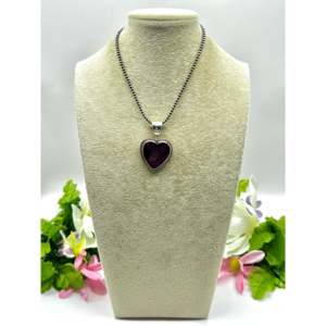 Handmade Navajo Pendant with Purple Spiny Oyster Shell Bezel Set in Sterling <b>Silver</b> Unique Bezel Setting Inlay Technology - Product Image 6