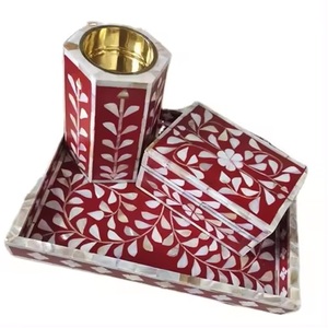 Ensemble de plateaux de brûleur Bakhoor en nacre et résine Porte-encens de luxe fait à la main avec rangement décoratif pour la maison et les cadeaux - Product Image 2