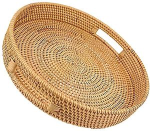 Plateau de service en rotin en osier de bambou naturel de haute qualité pour ustensiles de cuisine accessoires de maison et artisanat de décoration - Product Image 1