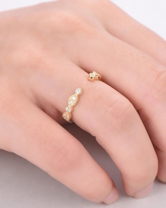 Anillos de oro de 18K con diamantes para mujer, joyería fina de oro sólido de diseño de lujo con diamantes reales - Product Image 5