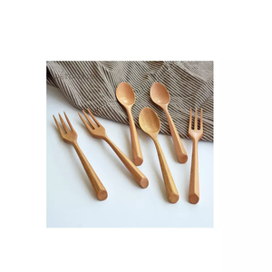 Cuillère en bois de Style moderne cuillère à café à sel cuillère à mesurer en bois couverts outils de cuisine cuillère en bois riz soupe Mini serveur - Product Image 6