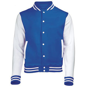 Chaqueta de béisbol Reversible de lana de alta calidad para hombres Stand patrón de invierno Chenille bordado Varsity Letterman diseño con capucha - Product Image 3