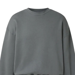 เสื้อสเวตเชิ้ตคอกลมสีเทาเข้มสำหรับผู้ชาย สกรีนโลโก้ได้ เนื้อผ้าหนา แขนยาว สวมใส่สบาย สไตล์สตรีทแวร์ รับผลิตแบบ OEM ODM ขายส่ง - Product Image 4