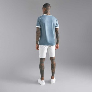 Conjunto de Camiseta y Pantalones Cortos Personalizados de Verano para Hombre, Fabricante, Logotipo Personalizado, Impresión por Serigrafía - Product Image 4