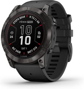 สมาร์ทวอทช์คุณภาพสูง Fenix 7X Pro ขนาด 51 มม. สีเทาคาร์บอน ตัวเรือนไทเทเนียม DLC พร้อมฟังก์ชันชาร์จพลังงานแสงอาทิตย์ - Product Image 2