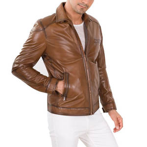 Chaqueta de Cuero Genuino para Hombre, Estilo Universitario, Clásica de Invierno 2026, Chaqueta Trucker Profesional Personalizada Informal para Hombre - Product Image 2