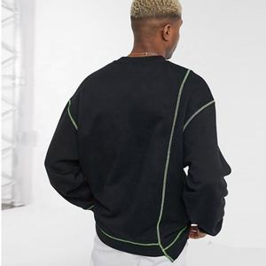 OEM personalizado bordado de los hombres de peso pesado francés Terry cuello redondo Sudadera con capucha 100% sudaderas de algodón en talla grande para la temporada de otoño - Product Image 2