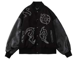 Chaqueta Varsity de Invierno para Hombre, Personalizada, de Lona, con Cuello Alto y Capucha, con Bordado - Product Image 1