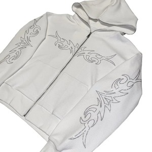 Jersey transpirable con estampado de piedra en 3D, sudaderas con capucha extragrandes con hombros caídos, sudaderas con capucha de algodón personalizadas de primera calidad para mujer - Product Image 3