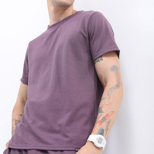 Nouveaux t-shirts 100% coton de haute qualité pour hommes en O Neck Design T-shirt à manches courtes de couleur unie contrastée pour hommes pour les vêtements d'été - Product Image 4