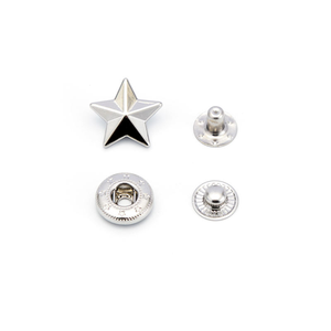 Boutons-pression YHG de haute qualité en laiton plaqué, alliage de zinc sans nickel, émail émaillé, logo personnalisé, bouton-pression pour manteau, veste - Product Image 1