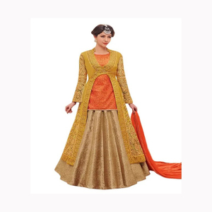 เสื้อผ้าปากีสถานอินเดียงานปักสุทธิหนัก Salwar Kameez พร้อมดูปัตต้าอินเดียสําหรับขาย - Product Image 3