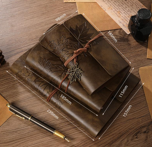 Bán buôn biểu tượng tùy chỉnh Tạp Chí máy tính xách tay kế hoạch A5/A6/A7 Retro Lá lỏng lẻo PU da bìa cứng thân thiện với môi bìa giấy - Product Image 6