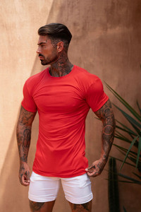 Nouveaux t-shirts à la mode personnalisés Olive Slub Crew pour hommes Vêtements décontractés d'entraînement en coton respirant T-shirt à prix direct d'usine pour hommes - Product Image 4