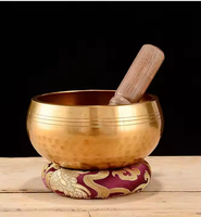 Bol chantant sonore pur fait main, plaqué émail dur, imprimé en typographie, moderne, pour yoga, méditation, décoration intérieure, artisanat métallique