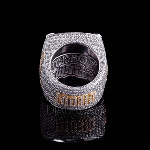 Men's 925 Sterling Silver Hip Hop <b>Ring</b> VVS Moissanite Custom <b>Name</b> Unique Designer Accessory for Party Anniversary Fine Diamond - Product Image 3