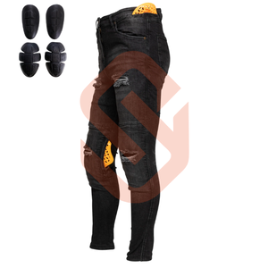 Pantalon d'équitation de moto avec armure amovible Jeans de protection pour motards Pantalons d'équitation renforcés pour équipement de sécurité de randonnée - Product Image 6