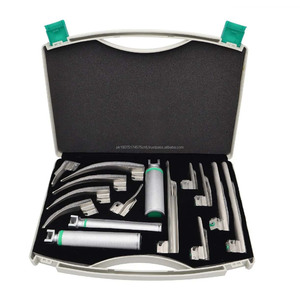 Set de Laringoscopio Eléctrico de Fibra Óptica Medivolve H15-Piece con Hojas Miller + Macintosh, Mangos de Acero Inoxidable, Certificado CE, EMT - Product Image 1