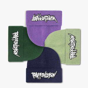 Bonnet d'hiver unisexe de luxe et chaud avec logo personnalisé Bonnet en tricot de laine côtelé en coton de haute qualité pour hommes et femmes Vente en gros - Product Image 1