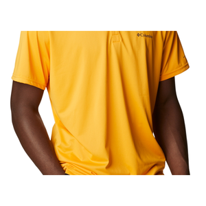 Columbia Polo da Uomo Hike XX-Large Giallo Solido 100% Poliestere Tessuto Oxford Antipiega Compresso T-shirt Nera Scuro Intenso - Product Image 3