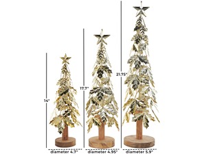 Pieza decorativa de árbol de Navidad de Metal rústico, centro de mesa de vacaciones hecho a mano para mesa de salón, decoración festiva de temporada - Product Image 4