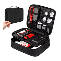 Tas Perlengkapan Elektronik EDC Custom yang Tahan Lama dengan Banyak Kompartemen, Kotak Pelindung untuk Hard Drive dan Kabel
