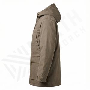 Nouvelle veste parka classique à capuche pour homme confortable 2025, parka personnalisable de qualité supérieure - Product Image 3