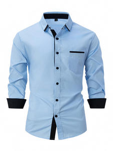Camisa de Satén Ecológica de Alta Gama para Hombre, Estilo Vintage 2026, Cierre de un Botón, 100% Algodón, Manga Larga, Casual de Negocios, Antiarrugas, para Primavera - Product Image 2
