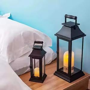 Farol de Ramadán de Metal Negro con Diseño Marroquí para Decoración de Bodas - Product Image 5