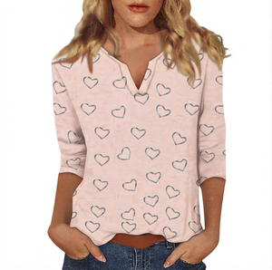 OEM Service Breathable Women's T Shirt Printed Technics Casual Wear Heat Transfer Printing Method T Shirt Summer Style - Product Image 1