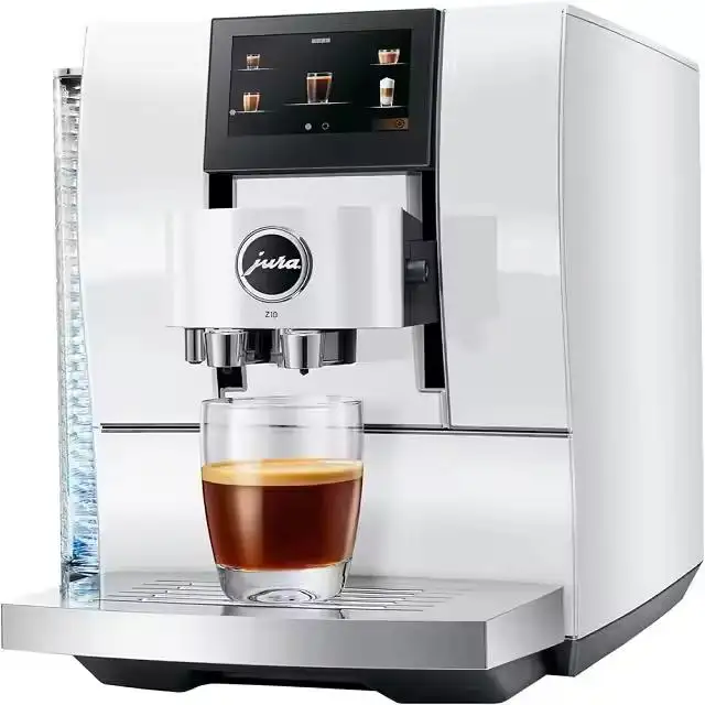 Beste Verkoop Nieuw Z10 Volautomatische Koffiemachine Aluminium Wit Met Glazen Melkcontainer