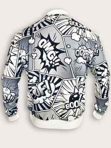 Chaqueta de Béisbol con Estampado 3D, Estilo Nuevo de Invierno, Chaqueta de Forro Polar 100% Poliéster con Estampado por Sublimación, Talla Grande, para Hombre, con Botones - Product Image 2