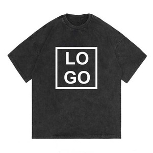 Camiseta Vintage para Hombre 2026, 100% Algodón, de Alta Calidad, Personalizada, con Parches Bordados, Lavado Ácido - Product Image 3