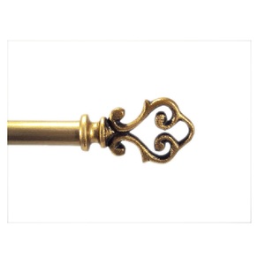 Unique Pure Brass <b>Curtain</b> Holder Brackets and Engraving <b>Curtain</b> Finials for Door & Window - Product Image 1