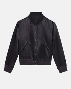 Chaqueta universitaria de satén de gran tamaño con logotipo personalizado de último estilo para mujer, chaqueta ligera de talla grande para escuela secundaria - Product Image 1