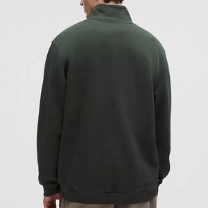 เสื้อฮู้ดผู้ชายแบบสวมหัวไม่มีเชือก20% ผ้าฝ้าย80% หนักผ้าโพลีเอสเตอร์สีทึบสำหรับฤดูหนาว - Product Image 6