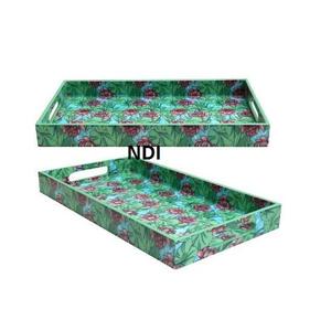 Top Trending Multipurpose Used Tableware Decoration Resin Finished Serving Metal Tray Custom Shape <b>Sweet</b> Or Food Serving Tray - Product Image 4