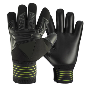 Guantes de Portero de Fútbol de Cuero, Guantes Profesionales de Entrenamiento con Agarre Suave, Dedos Completos Ajustables para un Mejor Manejo de la Pelota - Product Image 1