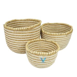 Durable Natural Wicker Plant <b>Basket</b> Seagrass <b>Water</b> <b>Hyacinth</b> Jute <b>Basket</b> Storage & Organization Bathroom Laundry - Product Image 3