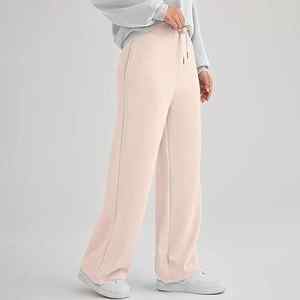 Fabricación de calidad Mujeres Venta al por mayor Ropa deportiva de algodón Yoga Flare Legging ancho Cordón de cintura alta Pantalones de chándal para mujer Joggers - Product Image 2